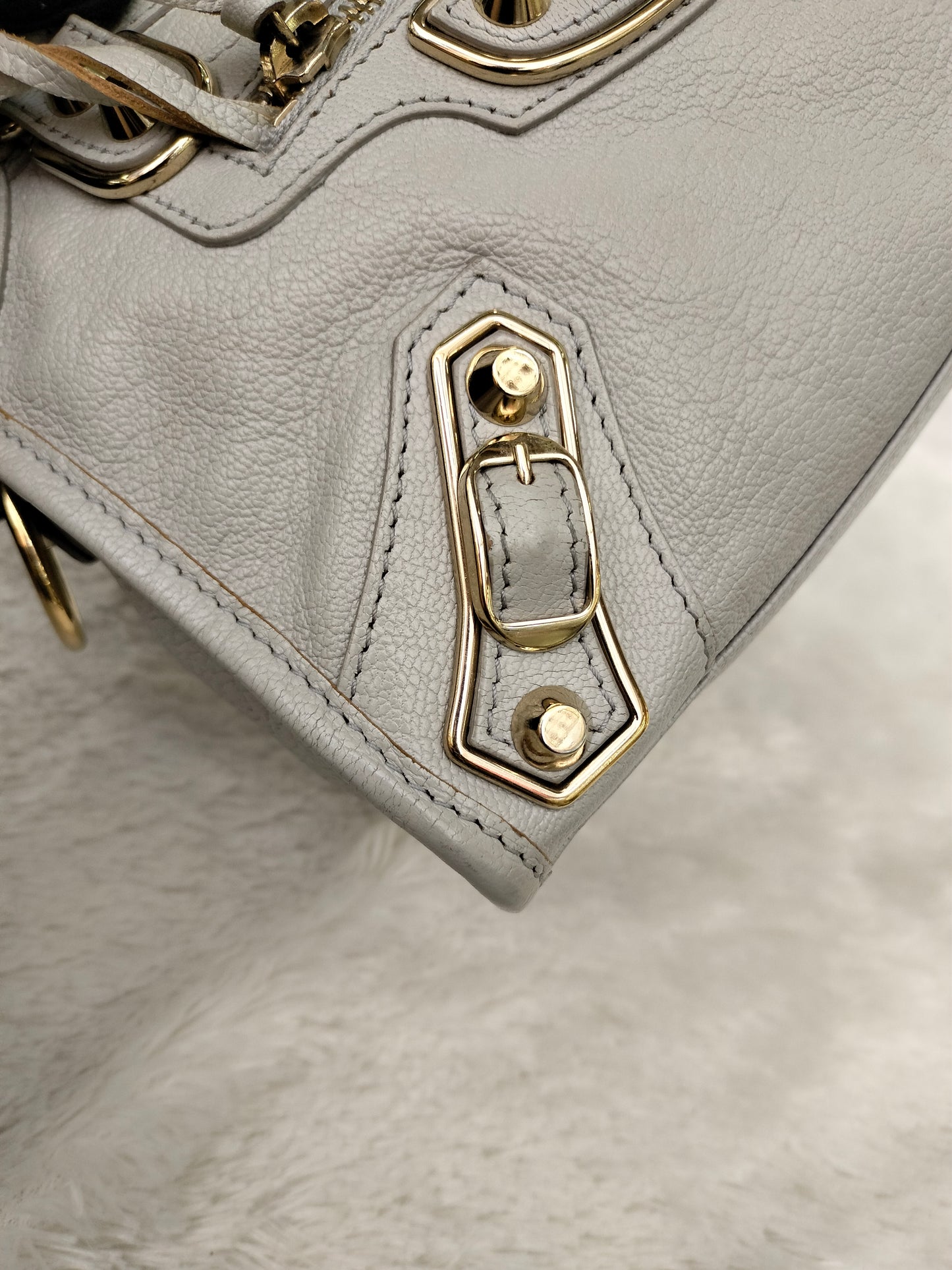 Balenciaga Mini City Edge Light Grey LGHW