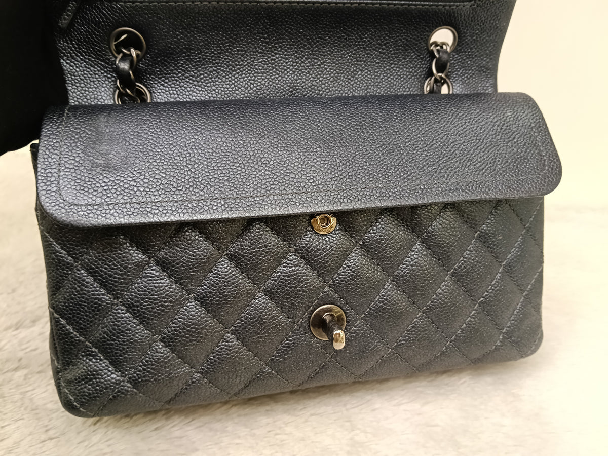 Chanel Medium Caviar Charcoal RHW DF #20