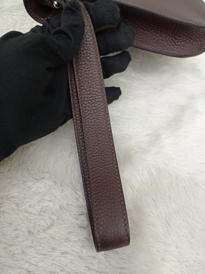 Hermes Kelly Depeche Pochette 25 Togo Ebene PHW #Y