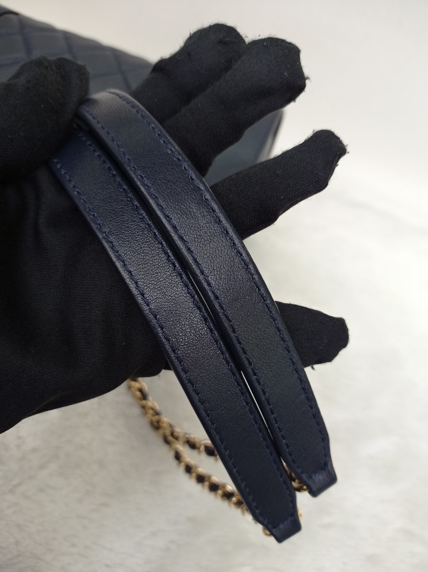 Chanel Mademoiselle Tote Calfskin Navy Blue GHW #23