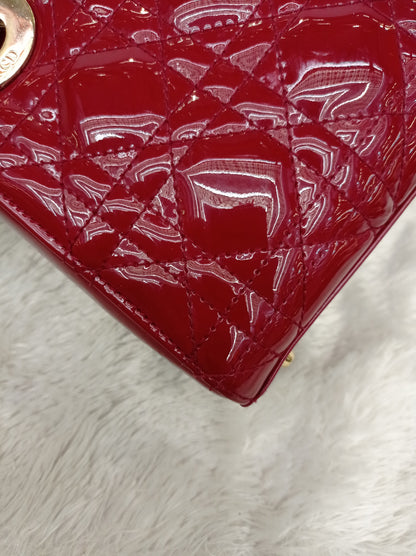 Lady Dior Mini Patent Red GHW 2019