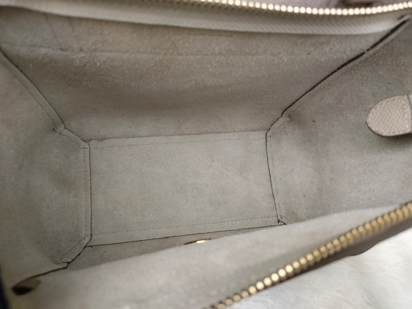 Celine Nano Belt Grained Taupe GHW 2019