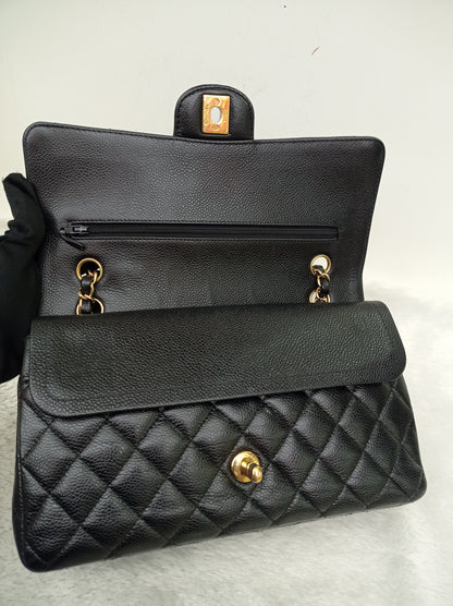 Chanel Medium Caviar Black GHW DF #21