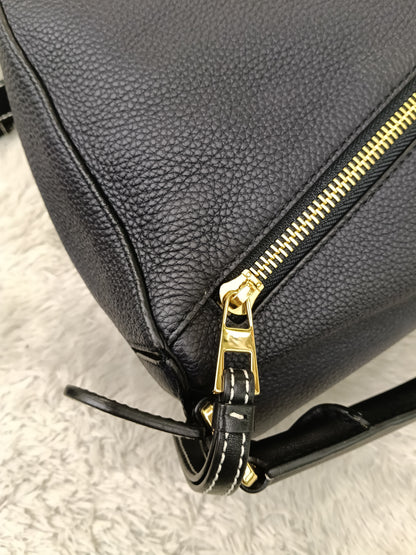 Loewe Puzzle Small Grained Midnight Blue Black GHW 2019