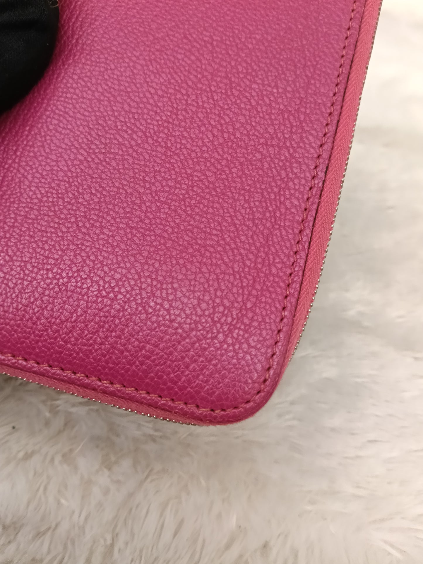 Hermes Azap Long Wallet Chevre Rose Shocking Pink PHW #L square