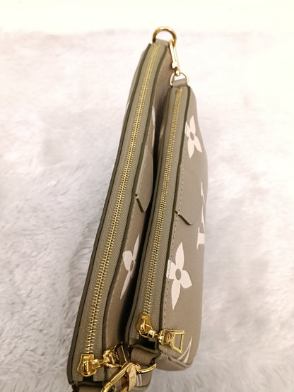 LV Multi Pochette Accessories Monogram Empreinte Light Khaki Cream (CHIP)