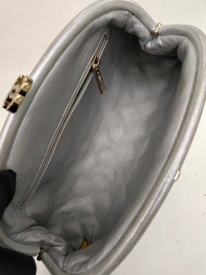 Chanel Timeless Clutch Metallic Silver GHW #15