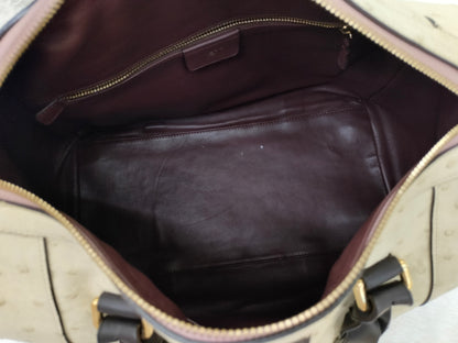 Loewe Fusta Ostrich Anagram Beige Brown GHW 2011