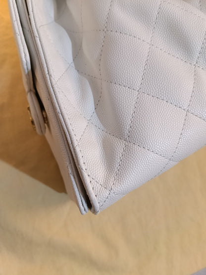 Chanel C25 Small Caviar White GHW 2025 (CHIP)
