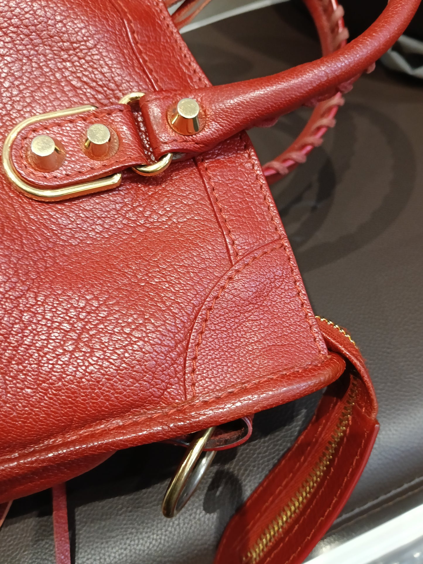 Balenciaga Small City Edge Red GHW 2017