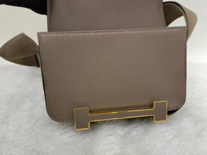 Hermes Geta Chevre Etoupe GHW #U