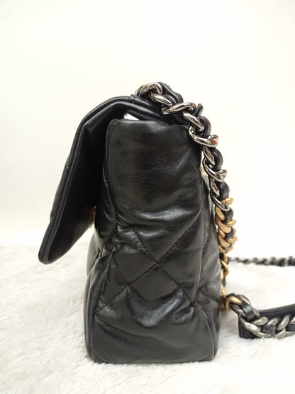 Chanel C19 Medium Lamb Black GHW #29