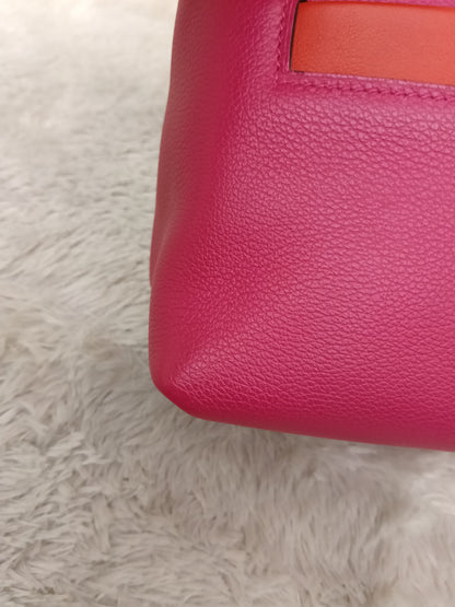 Hermes 2424 Mini Evercolour Swift Rose Mexico Rouge De Coeur PHW #Z