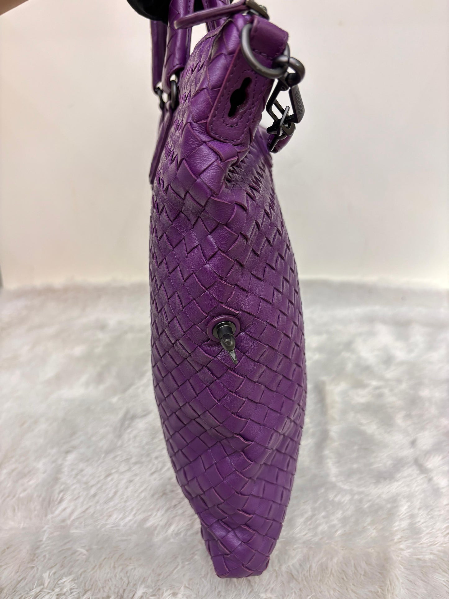 Bottega Veneta Convertible Intrecciato Medium 3 Ways Purple RHW