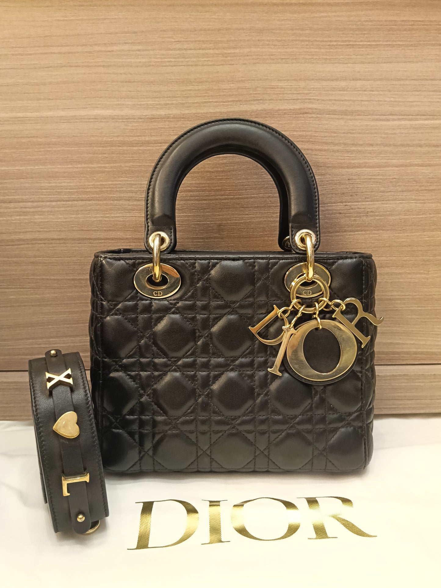 Lady Dior Small Lamb Black GHW 2019