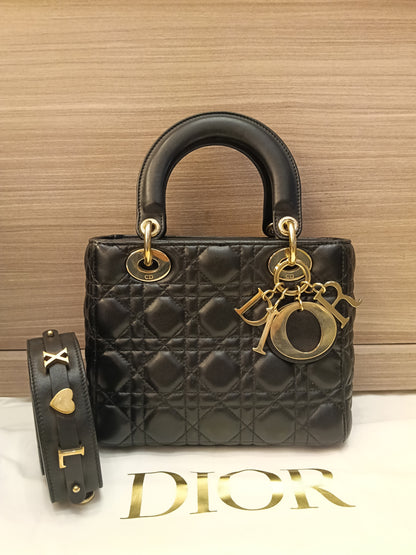 Lady Dior Small Lamb Black GHW 2019