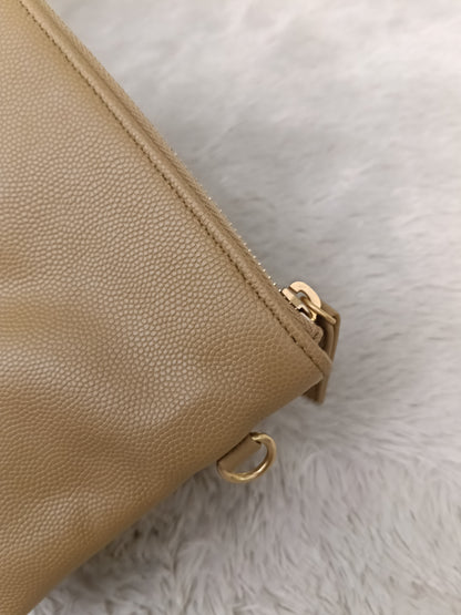 Chanel C25 Medium Caviar Dark Beige GHW (CHIP)