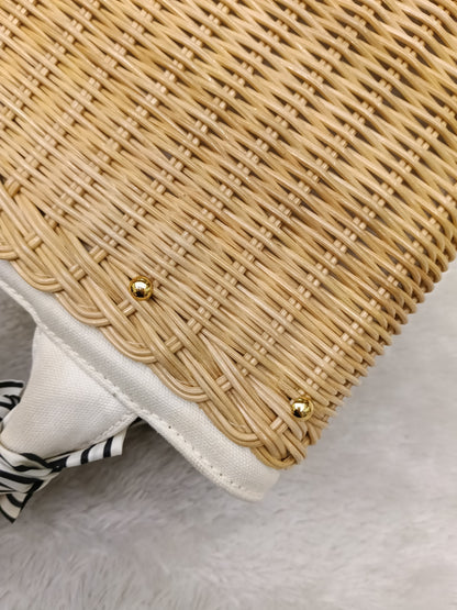 Prada Midollino Canapa Naturale Bianco GHW