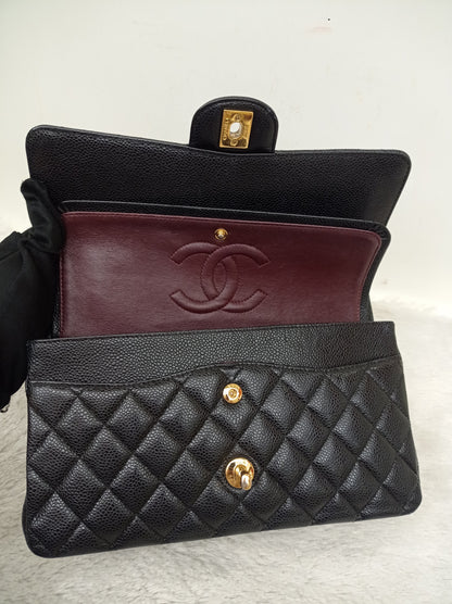 Chanel Medium Caviar Black GHW DF #20