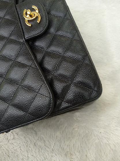 Chanel Jumbo Caviar Black GHW DF #24