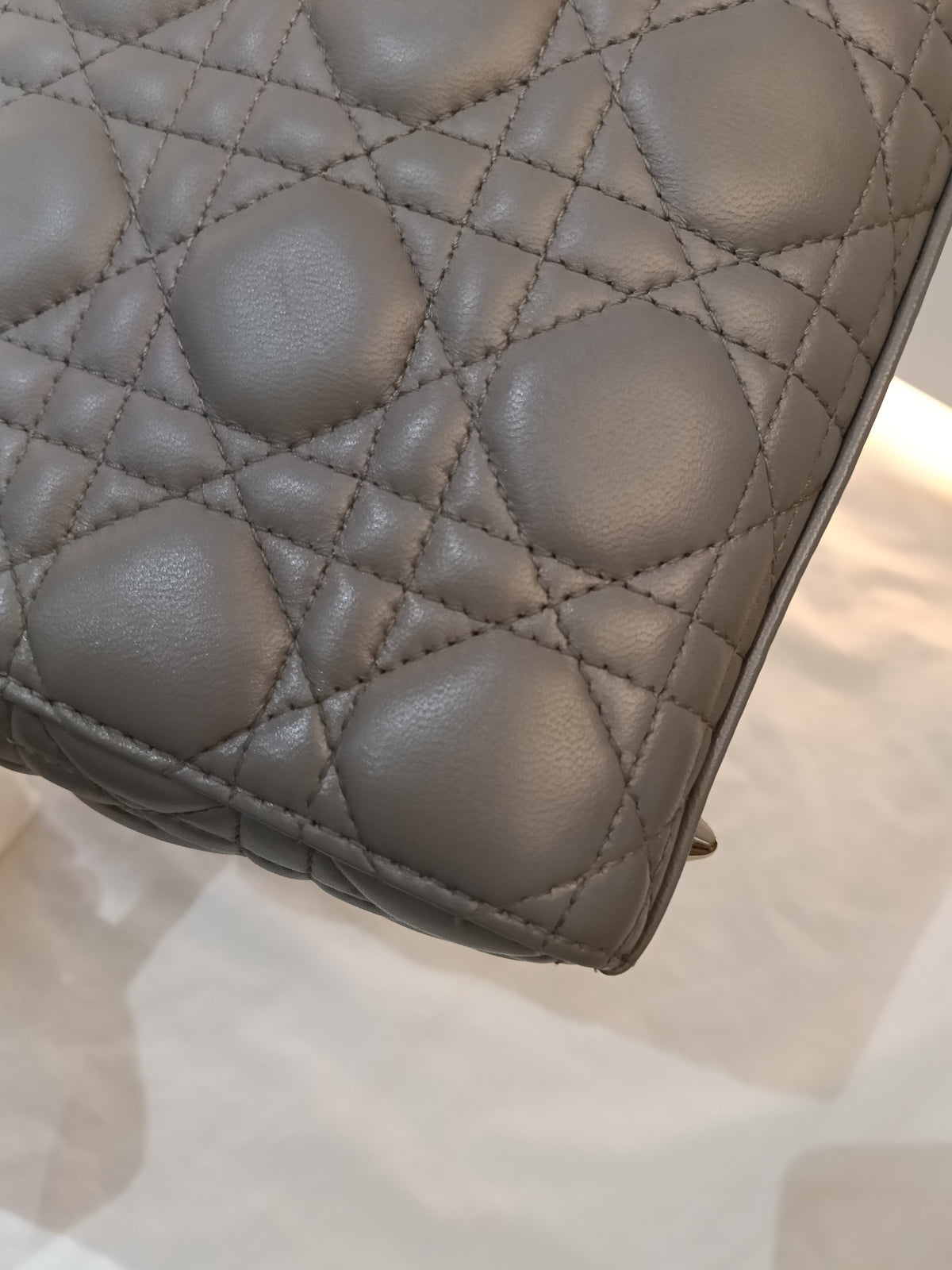 Lady Dior Small Lamb Grey GHW 2019