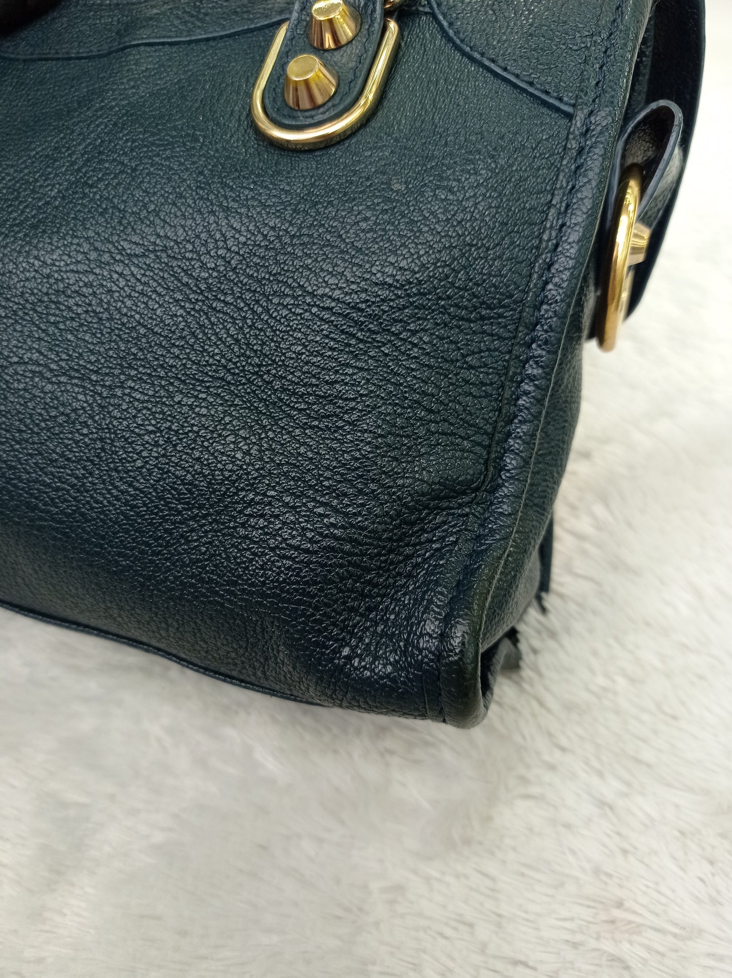 Balenciaga Mini City Edge Emerald GHW
