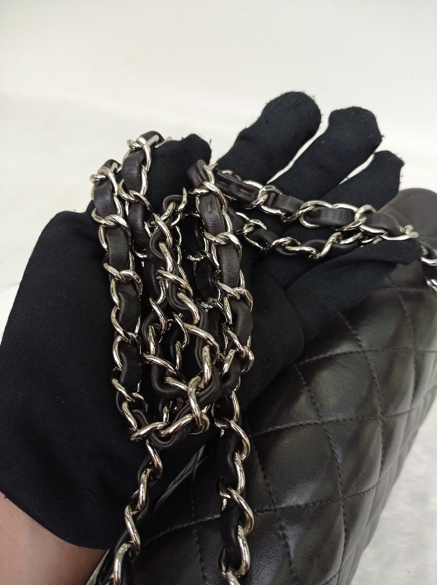 Chanel Medium Lamb Black SHW DF #16