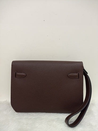 Hermes Kelly Depeche Pochette 25 Togo Ebene PHW #Y