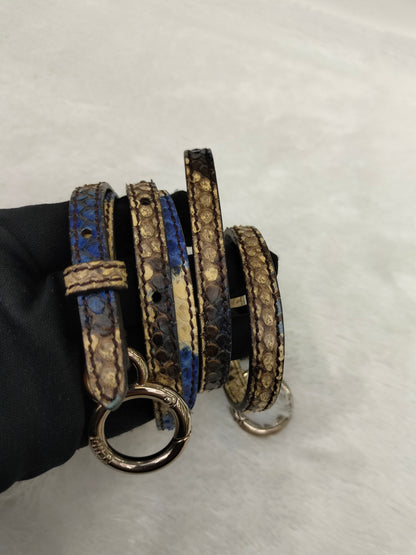 Fendi Peekaboo Mini Python Blue Beige SHW