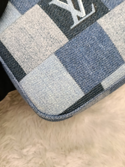 LV Multi Pochette Accessories Monogram Denim Blue Rouge 2019