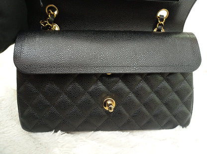 Chanel Medium Caviar Black GHW DF (CHIP)