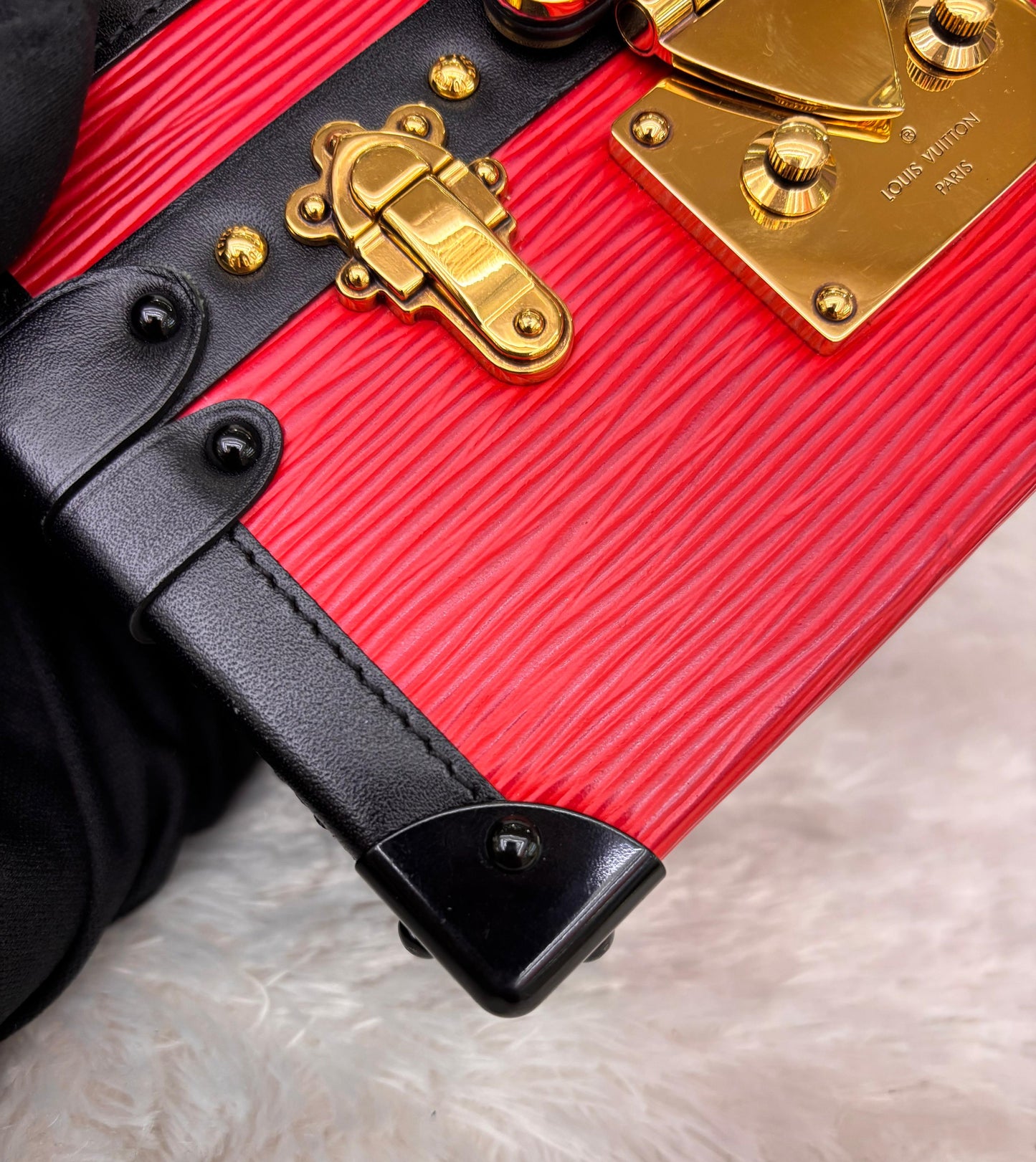 LV Petite Malle Epi Coquelicot Black 2015