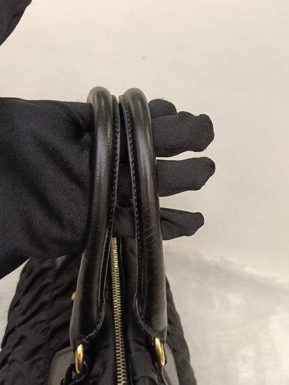 Prada Tessuto Gauffre Nylon Nero GHW