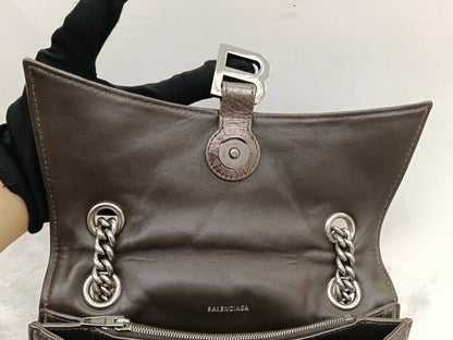 Balenciaga Small Crush Chain Padded Crinkled Dark Bronze SHW 2023