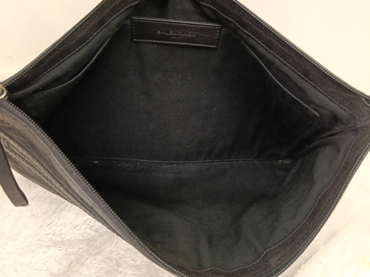 Balenciaga Clip Large Porte Documents Clutch Black SHW 2016