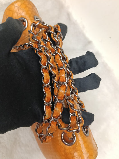 Chanel Medium Exotic Python Orange RHW DF #19
With holo, holo checker, dustbag