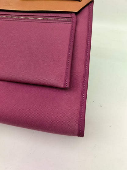 HB31 Zip Canvas Rose Purple Flap Brown PHW #R square