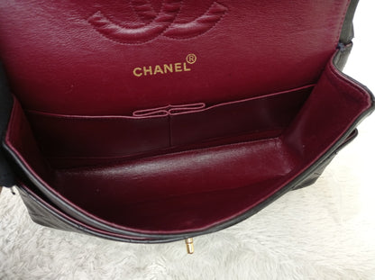 Chanel Medium Lamb Black Vintage GHW DF #2