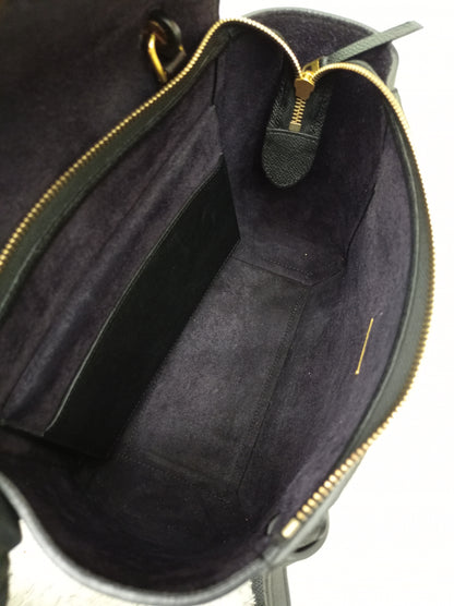 Celine Micro Belt Grained Black GHW 2017
