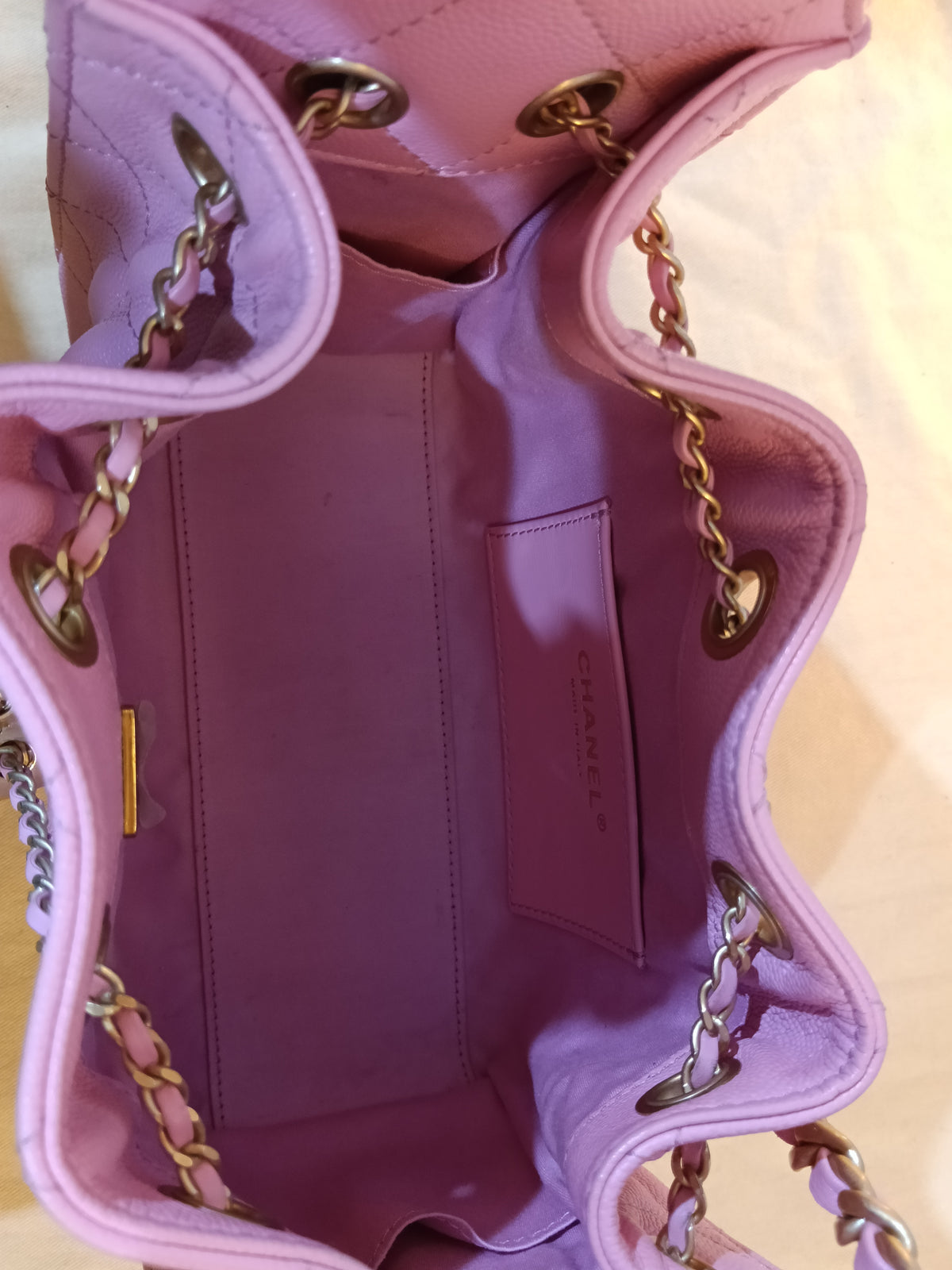 Chanel C25 Mini Caviar Pink Barbie GHW (CHIP)