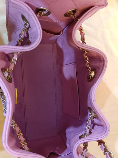 Chanel C25 Mini Caviar Pink Barbie GHW (CHIP)