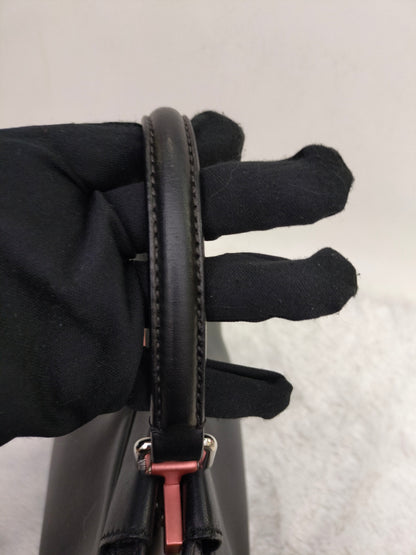 Fendi Peekaboo Iconic Mini Black SHW Pink Enamel
