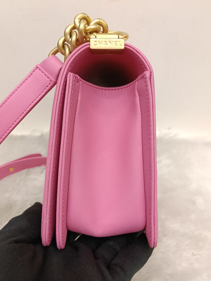 Chanel Boy 25 Lamb Pink GHW #26