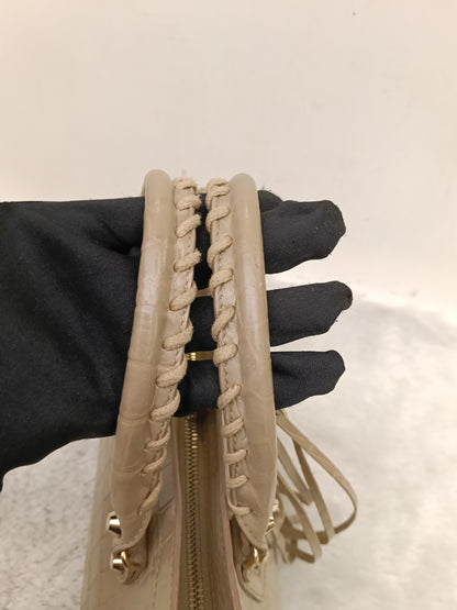 Balenciaga Small City Classic Croco Beige GHW 2018