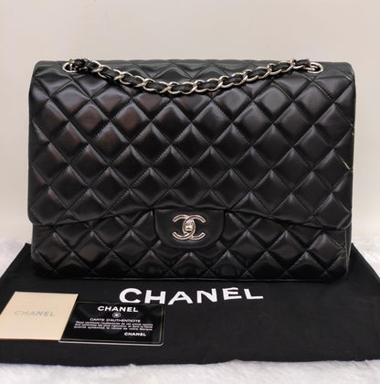 Chanel Maxi Lamb Black SHW SF #13