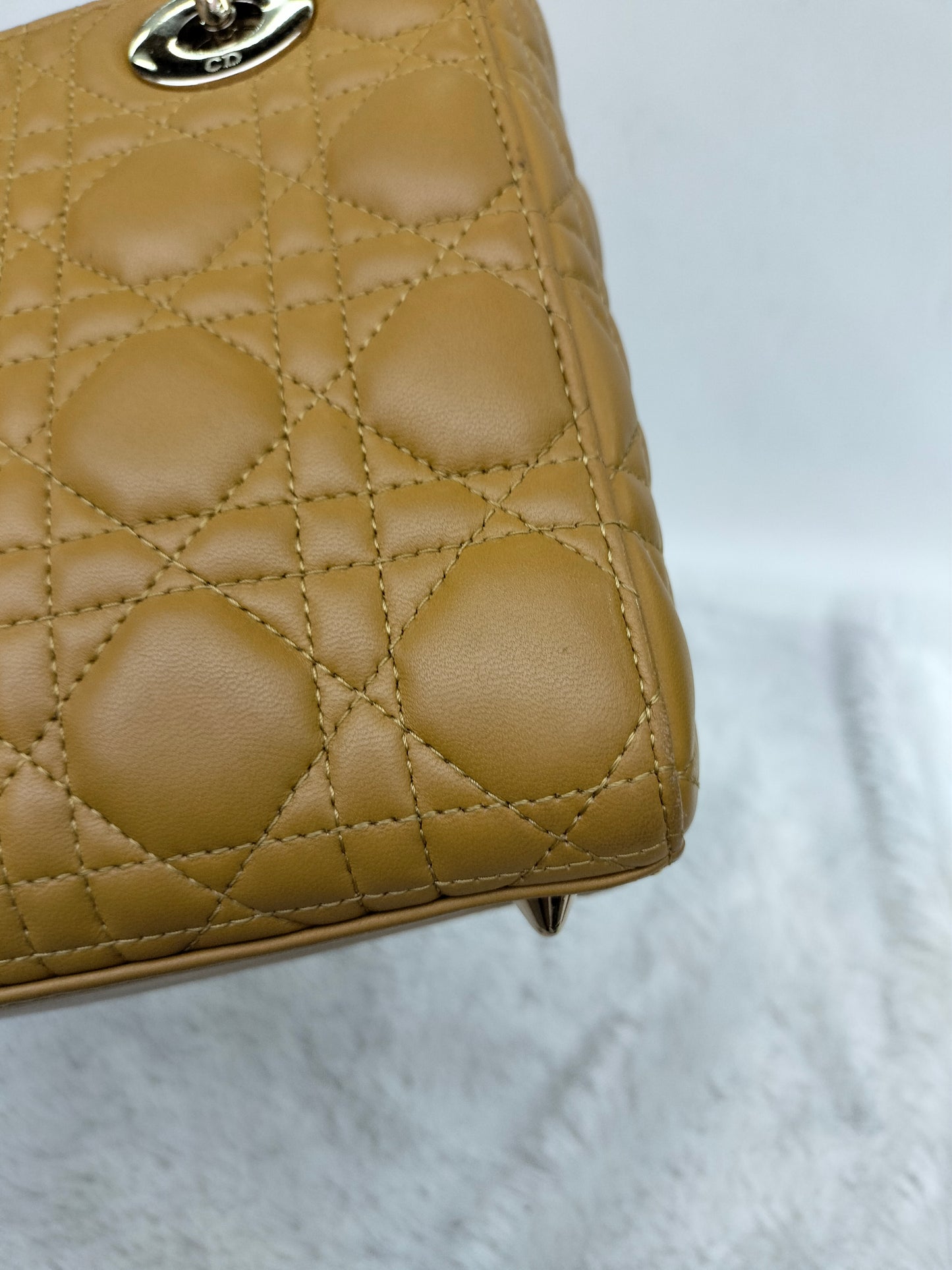 Lady Dior Small Amber Yellow GHW 2019