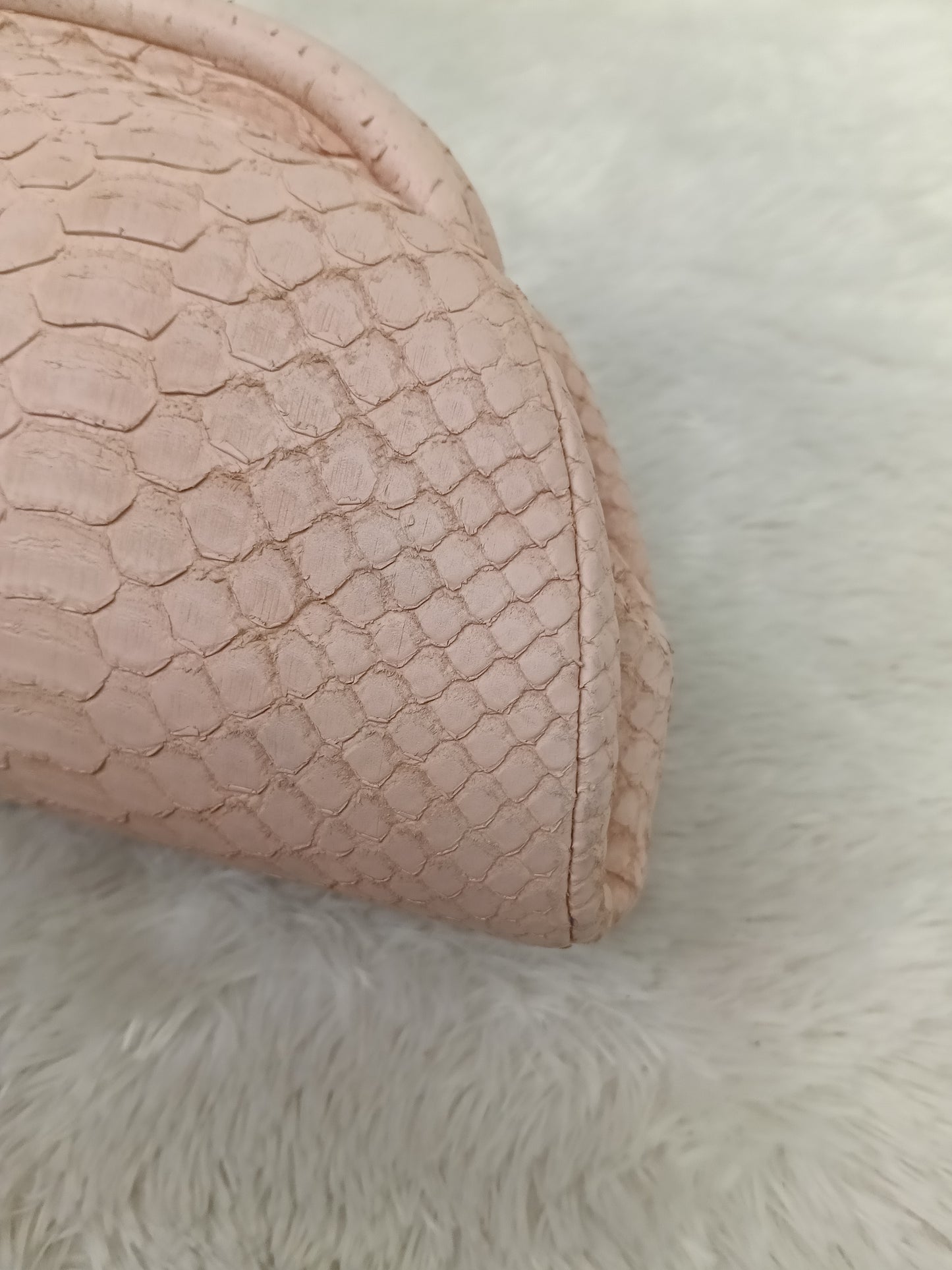 Chanel Timeless Clutch Python Pink Peach SHW #14