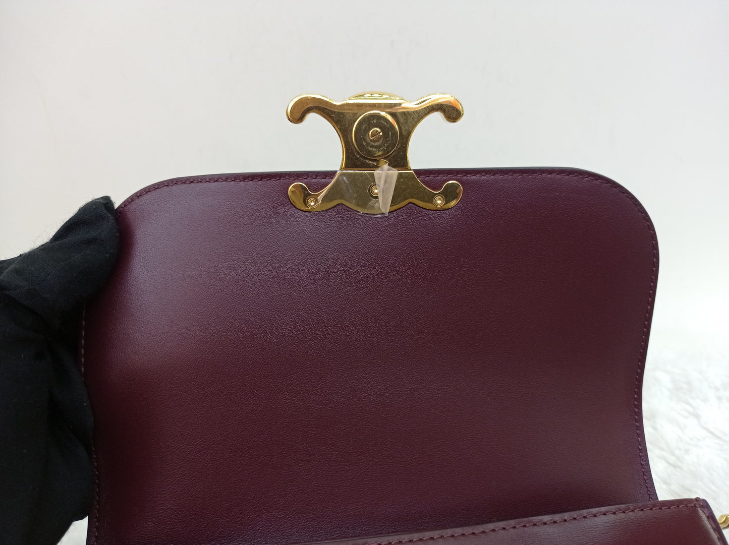 Celine Triomphe College Calfskin Dark Burgundy GHW 2023