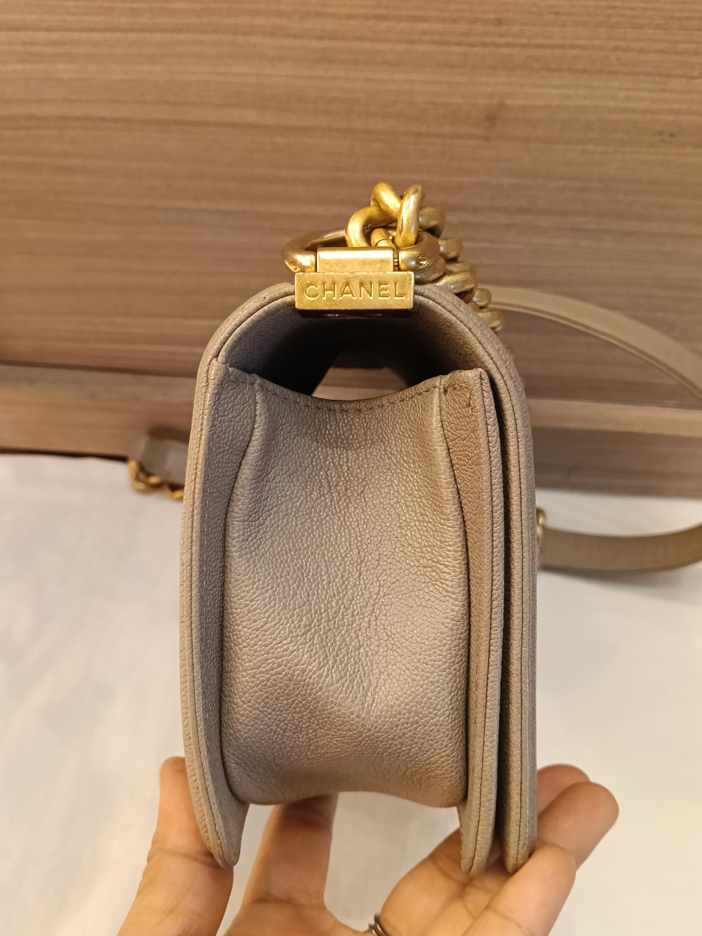 Chanel Boy 20 Caviar Taupe GHW #27