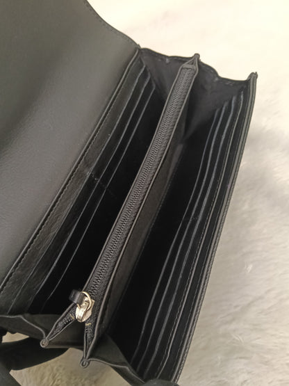 Chanel Timeless Continental Wallet Caviar Black SHW #16